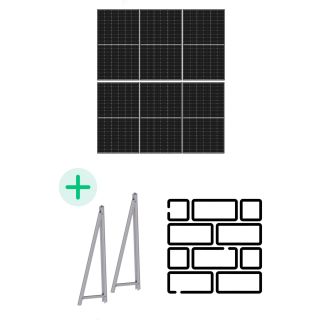 Kit Solaire Autoconsommation - 2460 Wc - Fixations au choix-Sur Façade 2 rangées de 3 panneaux