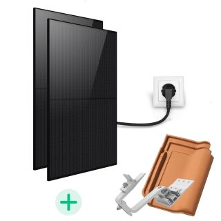 Kit Solaire Plug And Play 850 Wc - Technologie Back Contact-Toit en tuiles