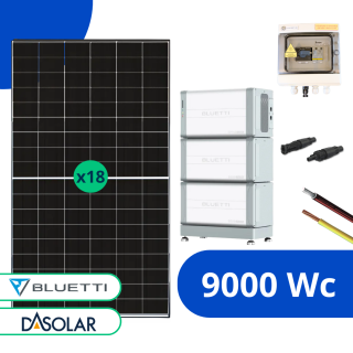 Kit solaire 9000 Wc Anti-coupure • Stockage 10kWh