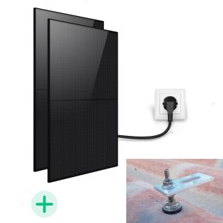 Kit Solaire Plug And Play 850 Wc - Technologie Back Contact-Toit tôles ondulées