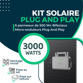 Kit Solaire Plug And Play 3000 Wc • JA Solar 500 Bifacial • Hoymiles Hiflow