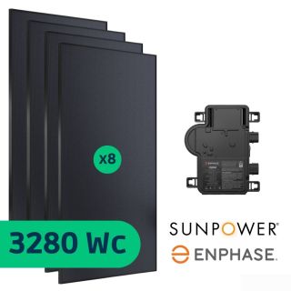 Kit Solaire Sunpower Enphase &bull; 3280 Wc &bull; Garantie int&eacute;grale 25 ans