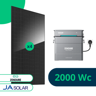 Kit Solaire Plug and Play 2000 Wc avec Batterie 2 kWh Zendure