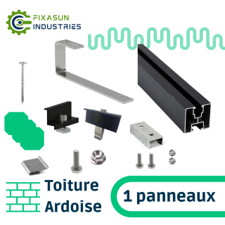 Fixasun - Kit de fixation sur toiture ardoise pour 1 panneau
