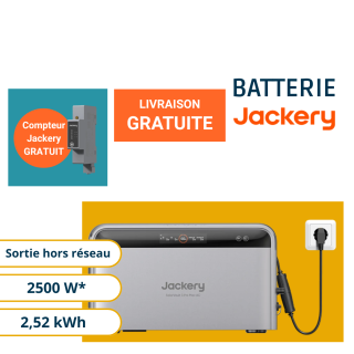 Jackery SolarVault 3 Pro Max AC - Batterie Plug and Play 2500W et 2,52kWh