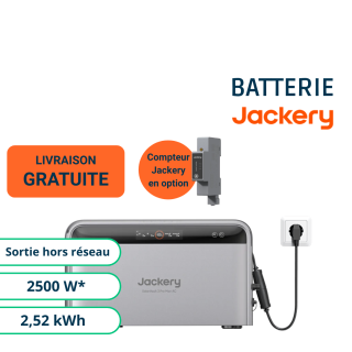 Jackery SolarVault 3 Pro Max AC - Batterie Plug and Play 2500W et 2,52kWh