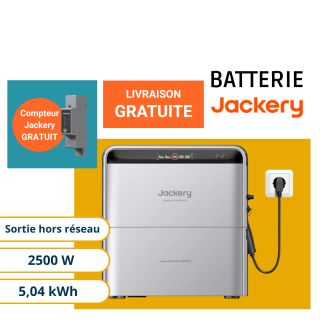 Jackery SolarVault 3 Pro Max AC - Batterie Plug and Play 2500W et 5,04kWh