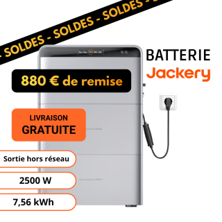 Jackery SolarVault 3 Pro Max AC - Batterie Plug and Play 2500W et 7,56kWh