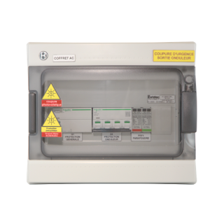 Coffret de protection AC 15/20kW 32A avec parafoudre T2 - triphasé - coffret PVC