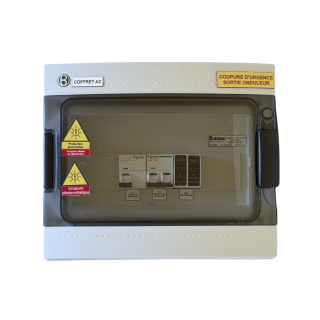 Eutelec - Coffret de protection AC 8/10kW 50A 300mA - avec parafoudre T2 - monophasé 
