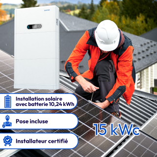 Kit solaire pose incluse &bull; SOFAR avec batterie &bull; 15 kWc &bull; Triphas&eacute; 