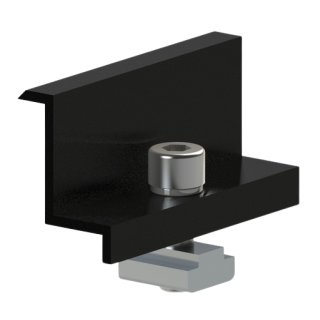 Fixasun - Etrier de fixation final pour rail FX50 et panneaux cadre 30mm