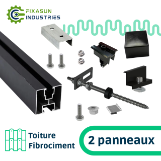 kit de fixation fibrociment 2 panneaux 