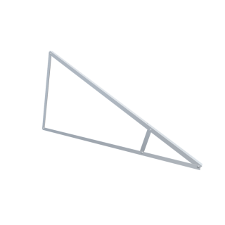 Fixasun - Triangle aluminium 30° avec renfort - 1700x1700x895mm