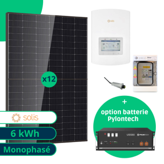 Kit solaire autonome 6kW - Solis Hybride - monophasé