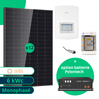Kit solaire autonome 6kW - Solis Hybride - monophasé