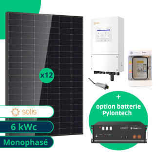 Kit solaire autonome 6kW - Solis Hybride - monophasé