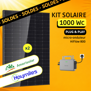 Kit Solaire Plug And Play 1000 Wc • Amerisolar 500 Wc Bifacial • Hoymiles HiFlow