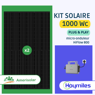 Kit Solaire Plug And Play 1000 Wc &bull; Amerisolar 500 Wc Bifacial &bull; Hoymiles HiFlow
