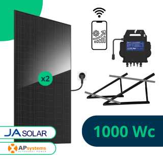 Kit Solaire Plug And Play 1000 Wc avec Support au Sol inclus