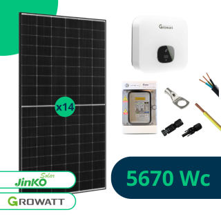 Kit Solaire autoconsommation 5670 Wc Jinko Solar Growatt
