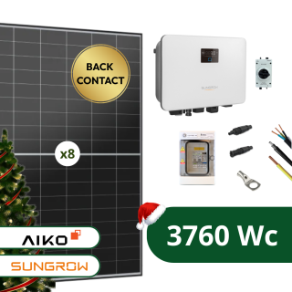 Kit solaire 3760 Wc • Biverre Back contact • Aiko Sungrow