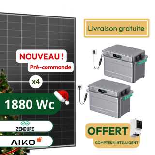 Kit Solaire Plug and Play 1880 Wc avec Batteries Zendure Solarflow 800 Plus