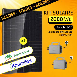 Kit Solaire Plug And Play 2000 Wc • Amerisolar 500 Wc Bifacial • Hoymiles HiFlow