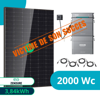 Kit Solaire Plug & Play 2000 Wc avec stockage 3,84 kWh + multiprise hors réseau Zendure