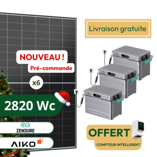 Kit Solaire Plug and Play 2820 Wc avec Batteries Zendure Solarflow 800 Plus