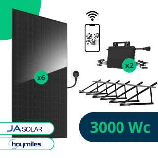 Kit Solaire Plug And Play 3000 Wc avec Support au Sol inclus