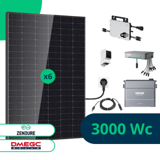 Kit Solaire Plug and Play 3000 Wc avec Batterie 2 kWh Zendure