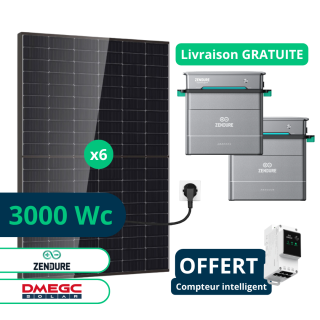Kit Solaire Plug And Play 3kWc avec Stockage Zendure 4kWh