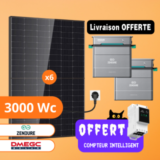 Kit Solaire Plug And Play 3kWc avec Stockage Zendure 4kWh