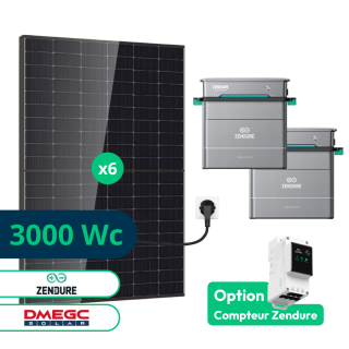 Kit Solaire Plug And Play 3kWc avec Stockage Zendure 4kWh