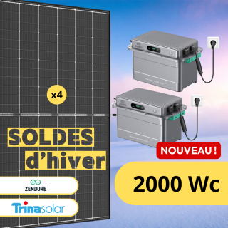 Kit Solaire Plug and Play 2000 Wc avec Batteries Zendure Solarflow 800 Plus 3,84 kWh