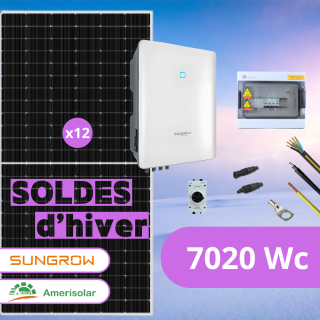 Kit solaire 7020 Wc  • Amerisolar Sungrow • Triphasé
