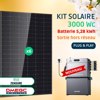 Kit solaire Plug And Play Zendure 3000 Wc &bull; Stockage 5,28kWh