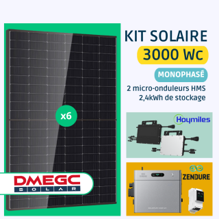 Kit Solaire 3000 Wc DMEGC avec Super Stockage Zendure 2,4 kWh