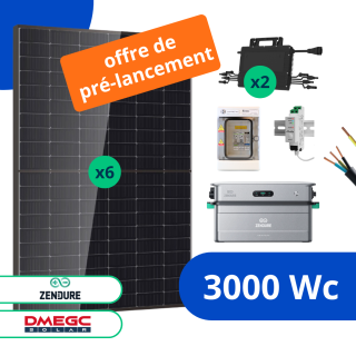 Kit Solaire 3000 Wc DMEGC Solar avec Super Stockage Zendure 2,88 kWh