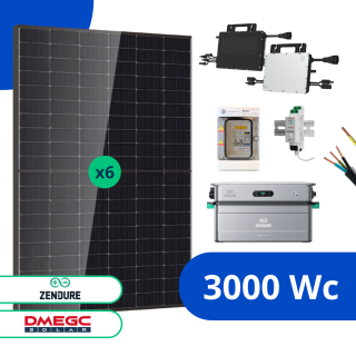 Kit Solaire 3000 Wc DMEGC Solar avec Super Stockage Zendure 2,88 kWh