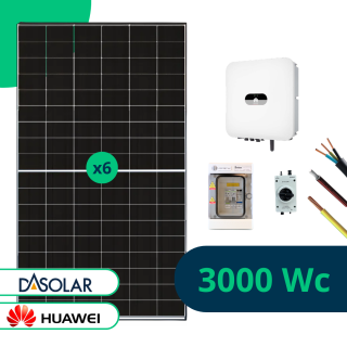 Kit solaire 3000 Wc Huawei DAS Solar - Fixations au choix
