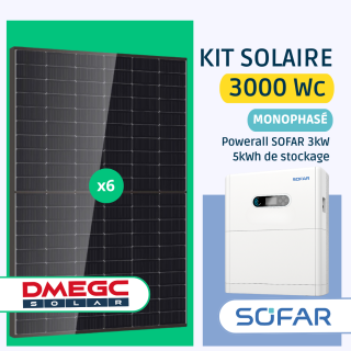 Kit Solaire 3000 Wc Biverre avec Batterie 5 kWh