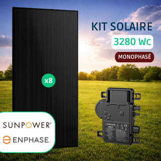 Kit Solaire Sunpower Enphase • 3280 Wc • Garantie intégrale 25 ans