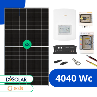 Kit solaire autoconsommation 4000 Wc avec batterie 4,8 kWh
