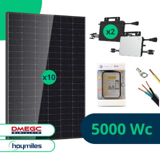 Kit Solaire Autoconsommation 5000 Wc, Biverre et Bifacial, Hoymiles
