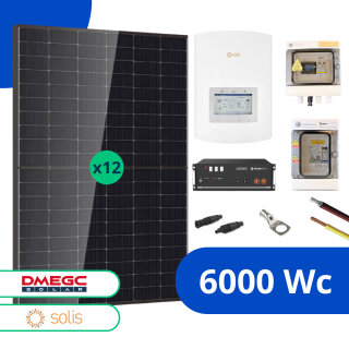 Kit solaire autoconsommation 6000 Wc avec batterie 4,8 kWh