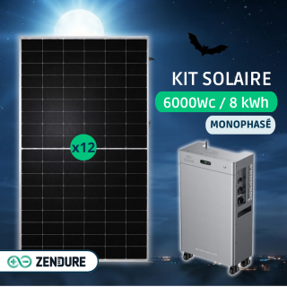 Kit solaire 6000 Wc avec batterie 8kWh Zendure SolarFlow 4000 Mix Pro_