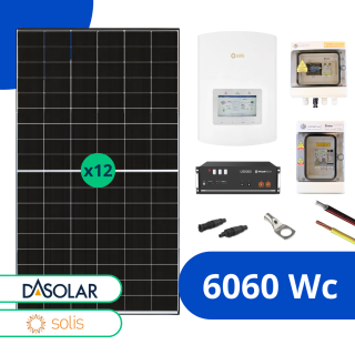Kit solaire autoconsommation 6000 Wc avec batterie 4,8 kWh