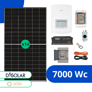 Kit Solaire Autoconsommation 6860 Wc avec batteries -  Sans Fixations